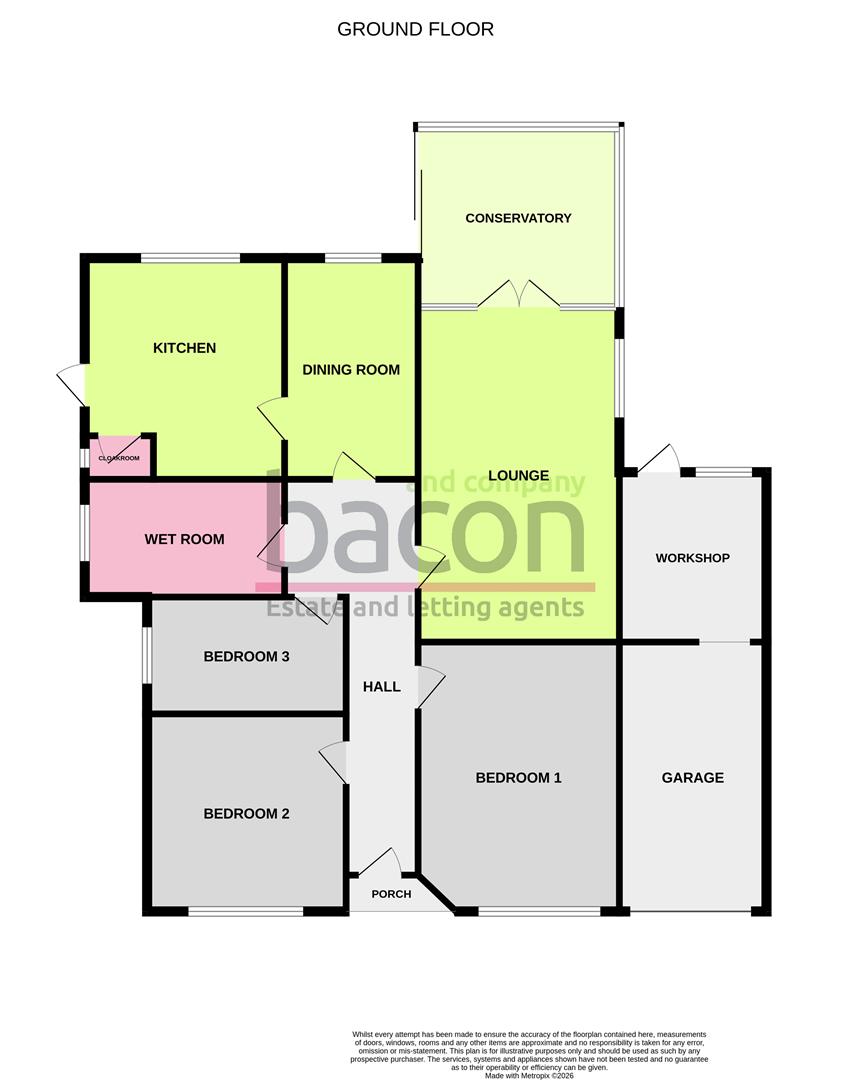 Floor Plan | Bungalow - Detached | Hawthorn Crescent, Broadwater, Worthing | Sold - Subject to Contract